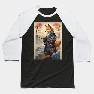 Vintage samurai fox Baseball T-Shirt